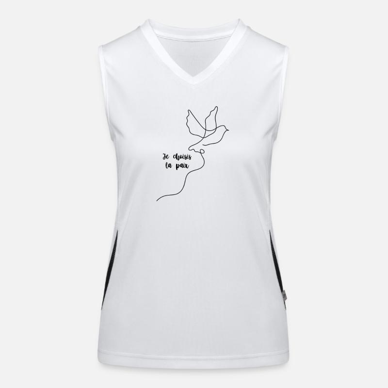Ich wähle den Frieden Funktionelles Kontrast-Tank Top für Frauen