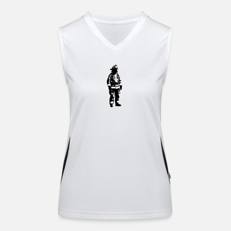 Pompier - Logo Cool Silhouette Débardeur respirant contrasté Femme