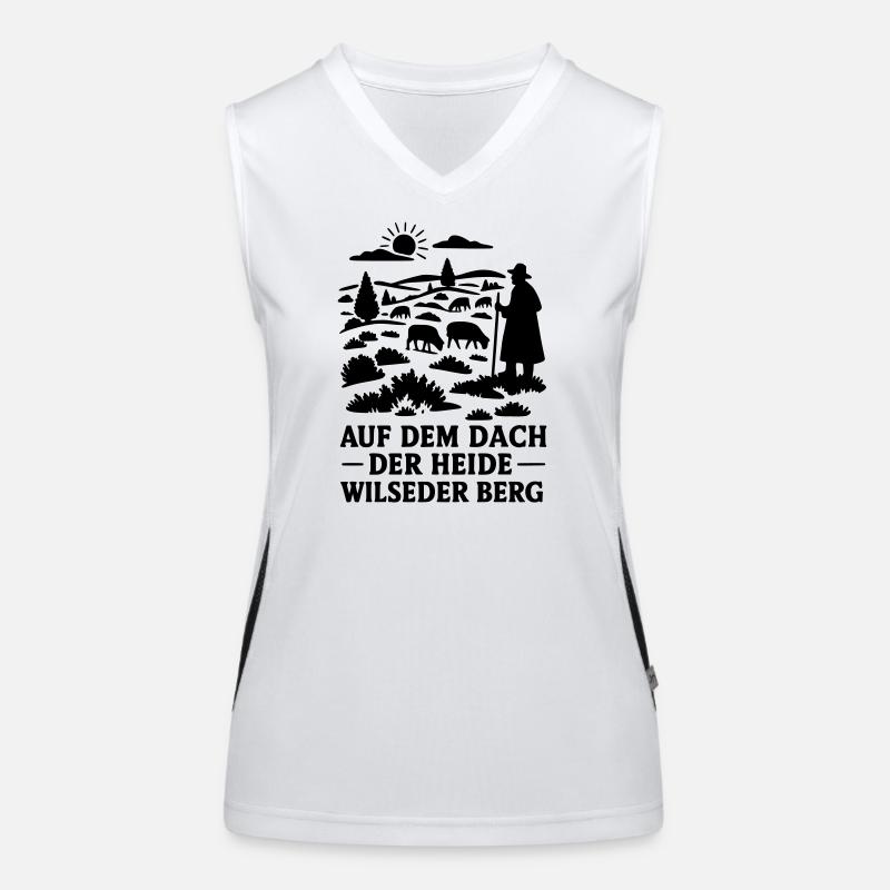 Lüneburger Heide Wilseder Berg Funktionelles Kontrast-Tank Top für Frauen