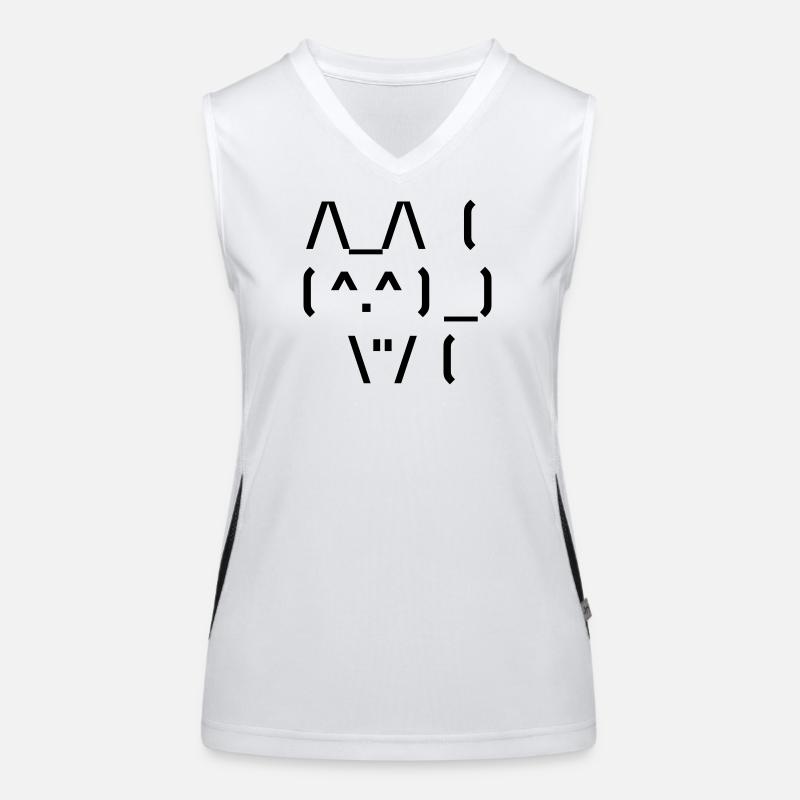 Chat mignon ASCII Débardeur respirant contrasté Femme