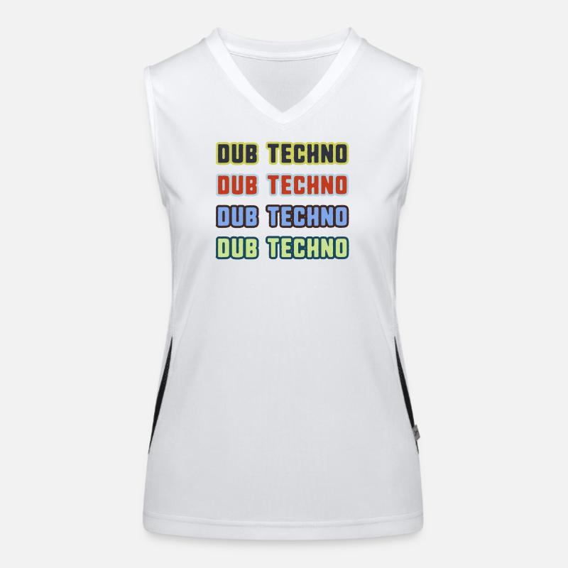 Dub Techno Caleidoscopio Top sportivo da donna in contrasto cromatico