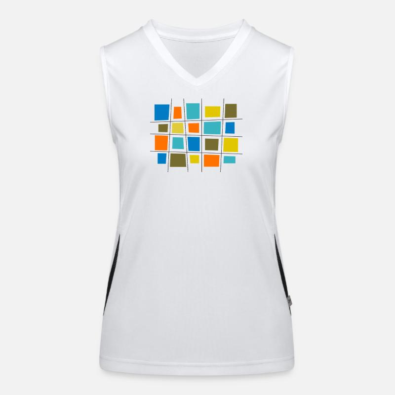 Farbiges Patchwork von Cean Funktionelles Kontrast-Tank Top für Frauen