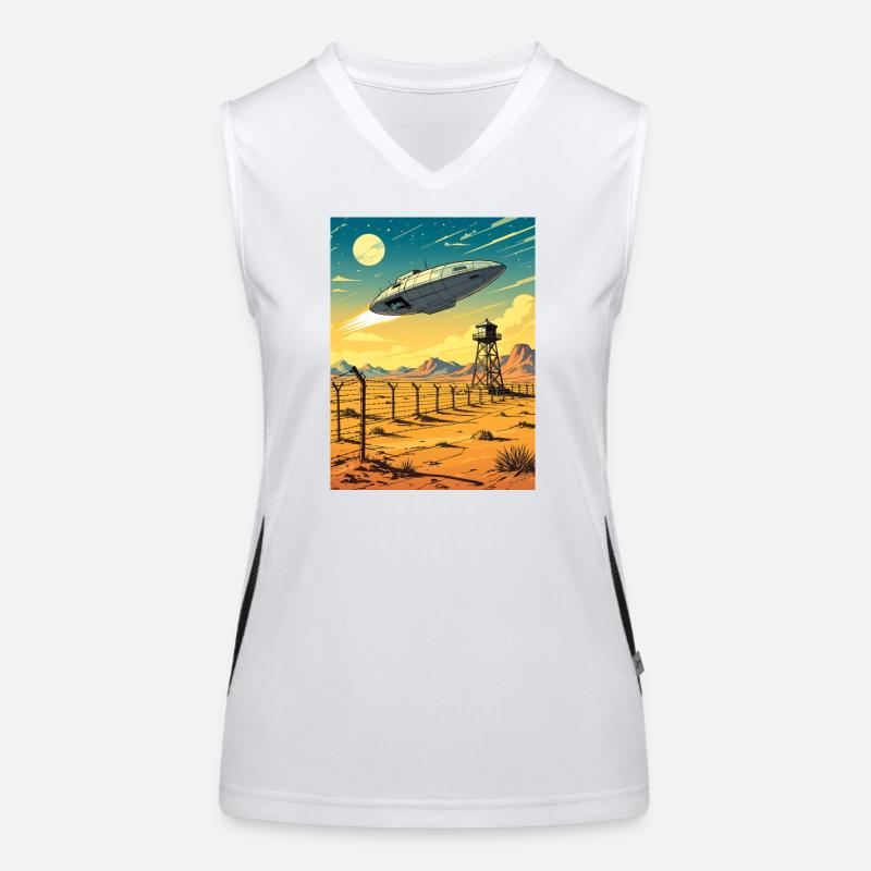 Zone 51 – La base interdite du désert Débardeur respirant contrasté Femme