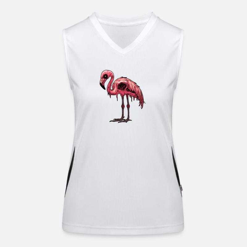 Flamingo Halloween Comic Lustig Funktionelles Kontrast-Tank Top für Frauen