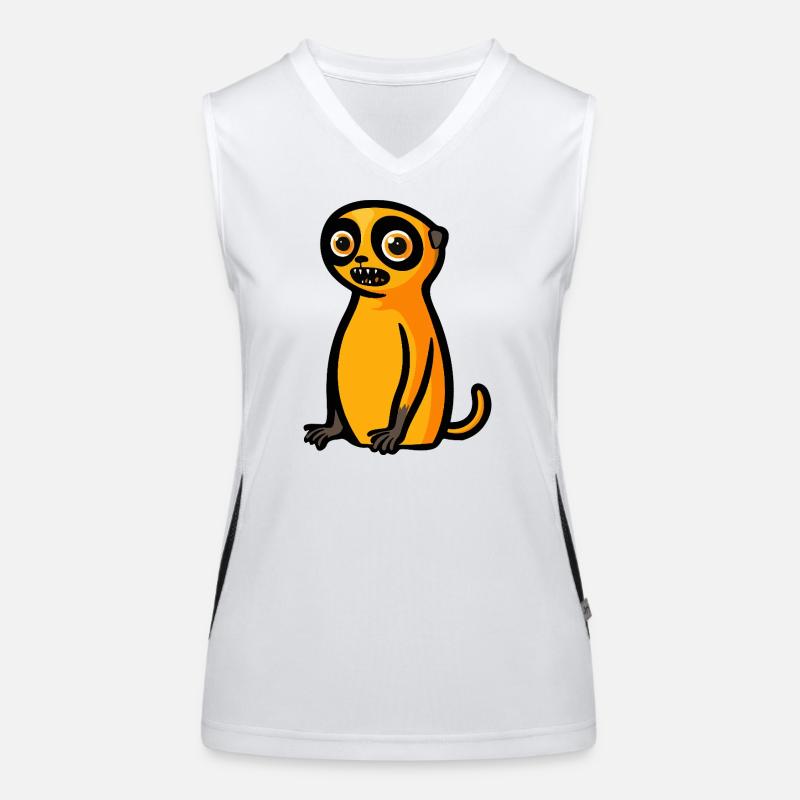 Suricate Halloween Bande dessinée drôle Débardeur respirant contrasté Femme