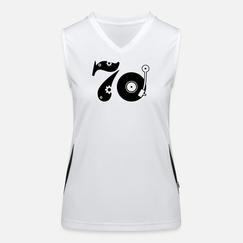 70er Siebzig Seventees Funktionelles Kontrast-Tank Top für Frauen