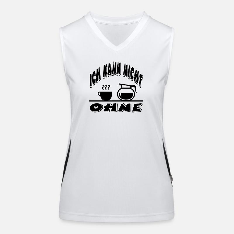 Kaffee Funktionelles Kontrast-Tank Top für Frauen