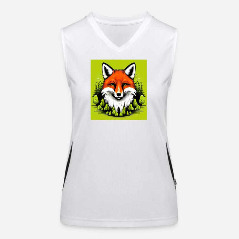 Fuchs Funktionelles Kontrast-Tank Top für Frauen