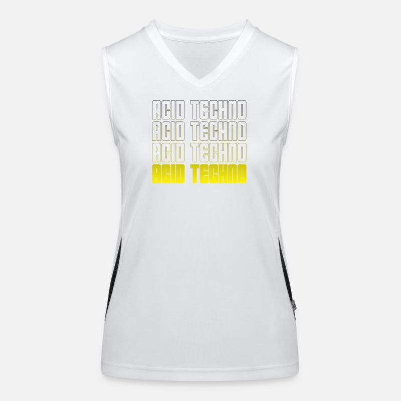 Acid Techno Wiederholung Gradient Funktionelles Kontrast-Tank Top für Frauen