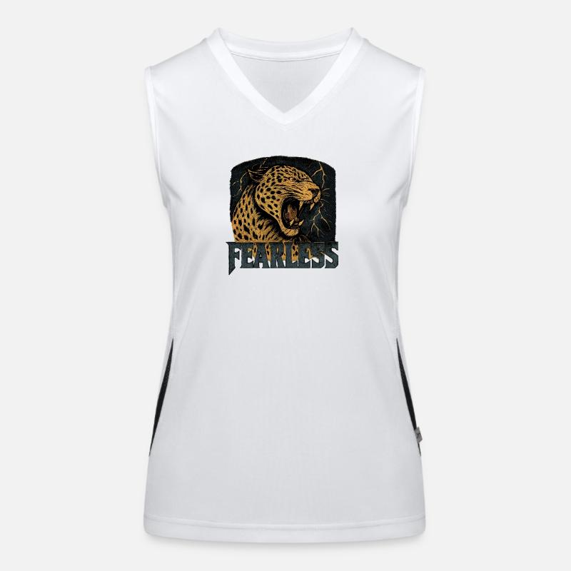 Conception de puissance Leopard intrépide Débardeur respirant contrasté Femme