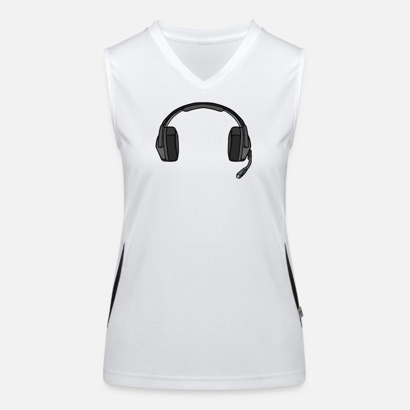 Casque avec micro Débardeur respirant contrasté Femme