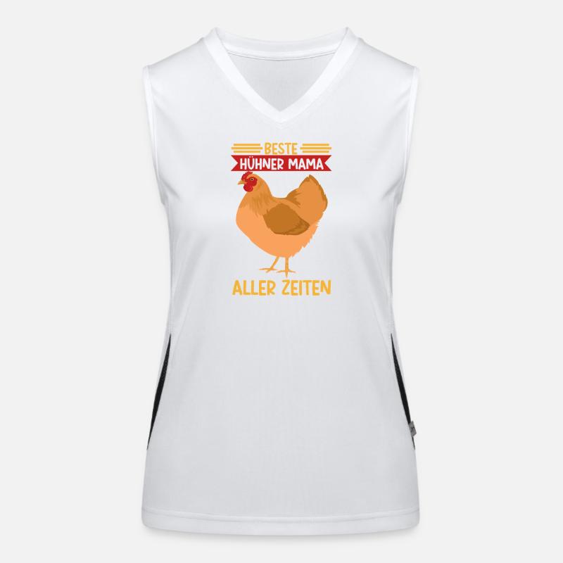 Hühner Mama Muttertag Mutterschaft Mama Elternteil Funktionelles Kontrast-Tank Top für Frauen