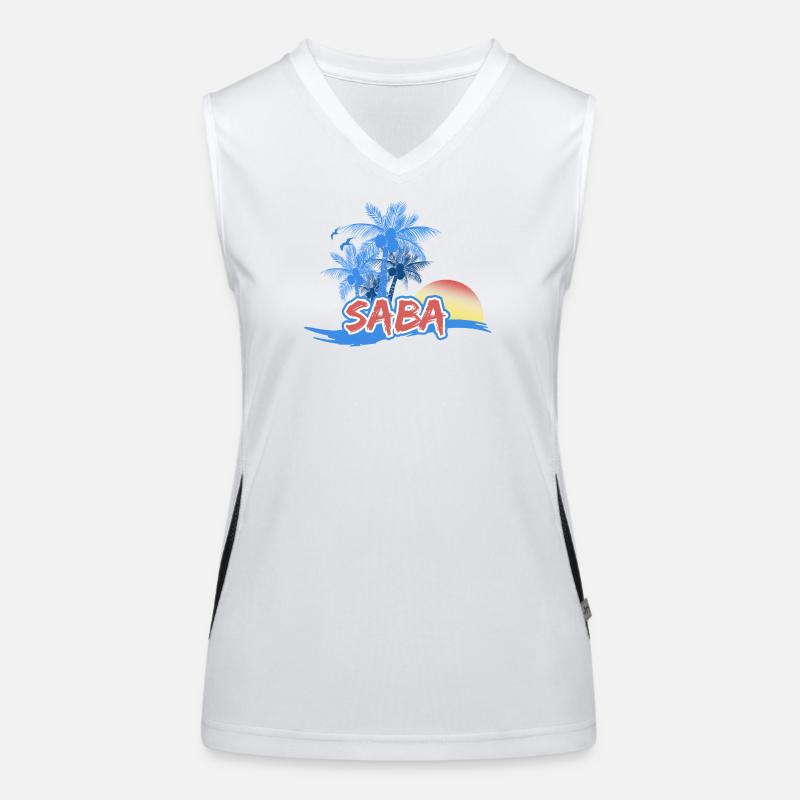 Saba als Strand Funktionelles Kontrast-Tank Top für Frauen