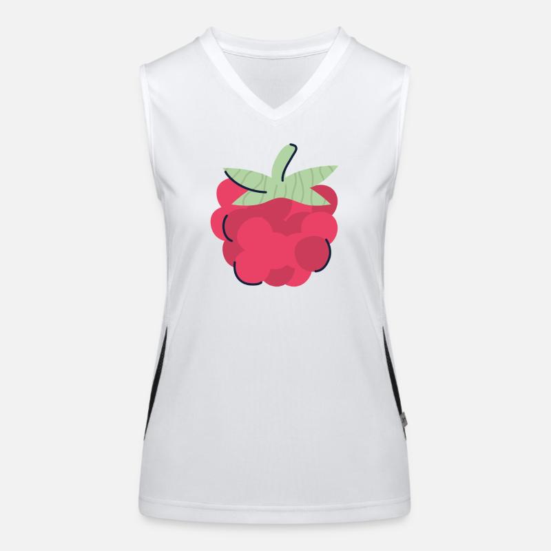Raspberry Pop Art Berry Women's Functional Contrast Tank Top