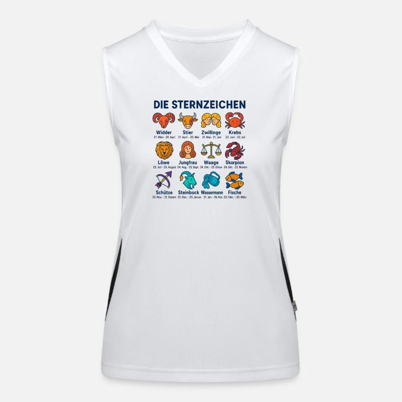 Die Sternzeichen Funktionelles Kontrast-Tank Top für Frauen