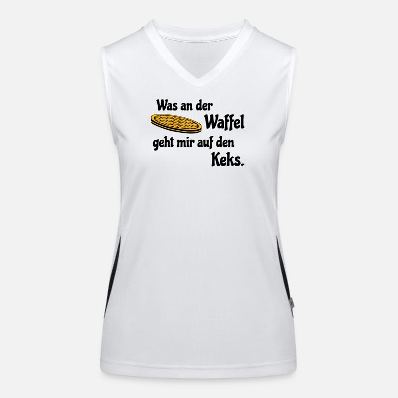 Waffel auf Keks Funktionelles Kontrast-Tank Top für Frauen
