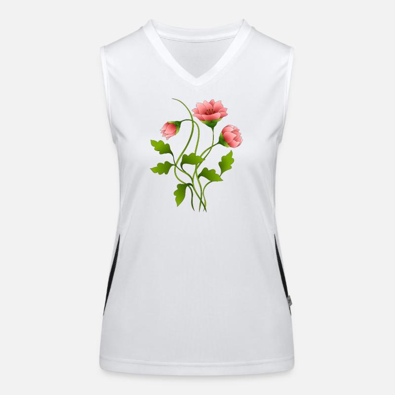 Fleur Débardeur respirant contrasté Femme