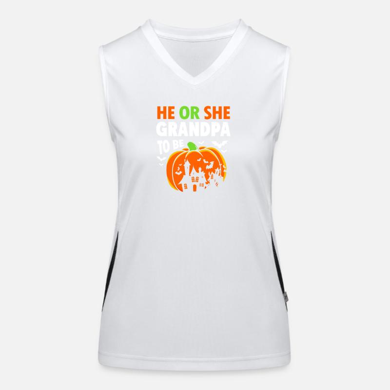Gender Reveal Halloween Werdende Mutter Funktionelles Kontrast-Tank Top für Frauen