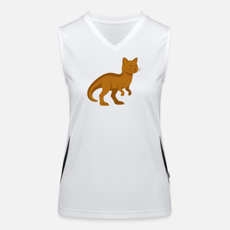 Trex Katze Dinosaurier Funktionelles Kontrast-Tank Top für Frauen