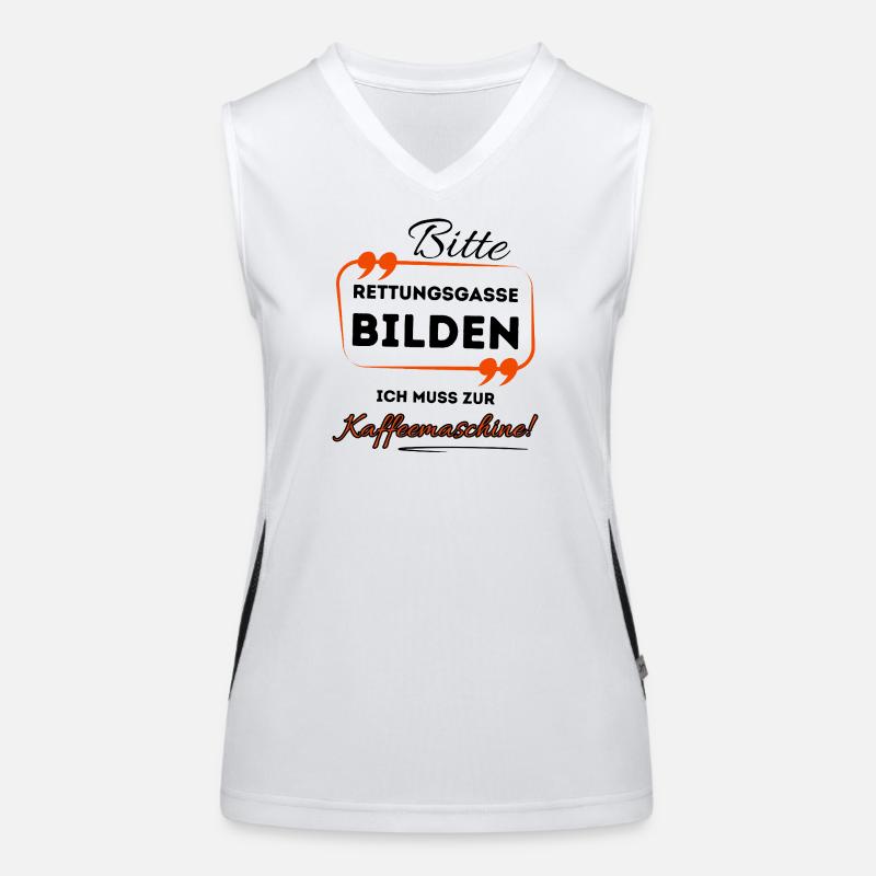 Bitte Rettungsgasse bilden ...- Für Kaffeetrinker Funktionelles Kontrast-Tank Top für Frauen