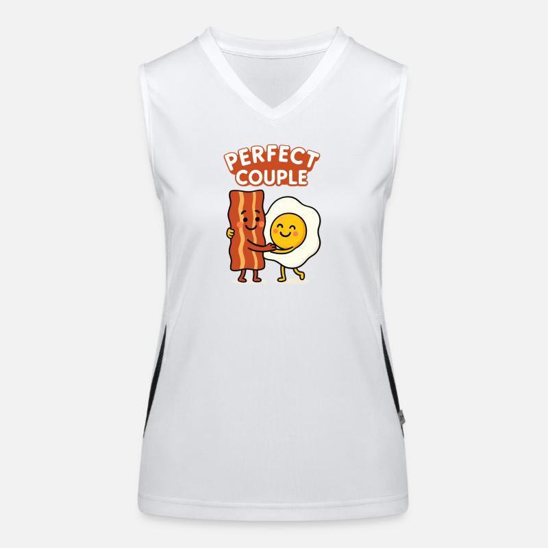 Perfect Couple: Bacon and Egg Hug Delight Funktionelles Kontrast-Tank Top für Frauen
