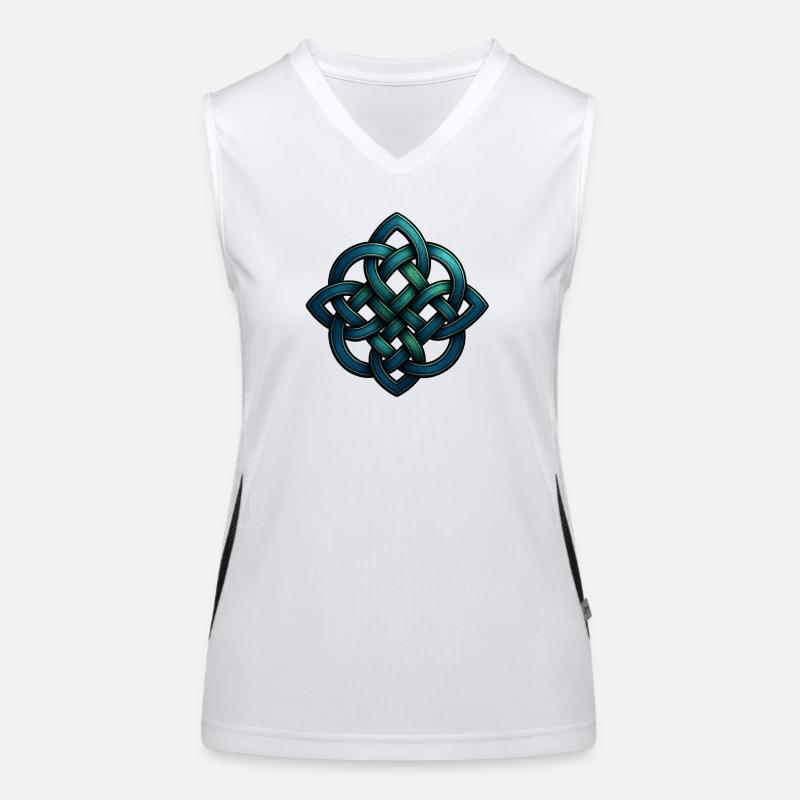 Keltischer Knoten Funktionelles Kontrast-Tank Top für Frauen