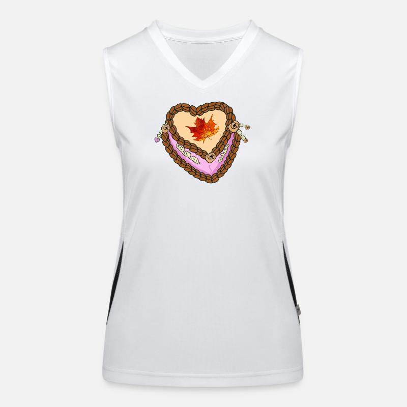 Herbst Cremeals Herz süsses  Funktionelles Kontrast-Tank Top für Frauen