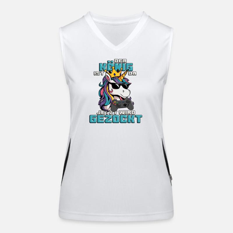 The king is here, now it's time to gamble Women's Functional Contrast Tank Top