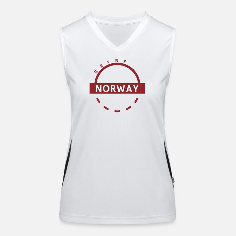 Norwegen Emblem Ring Design Funktionelles Kontrast-Tank Top für Frauen