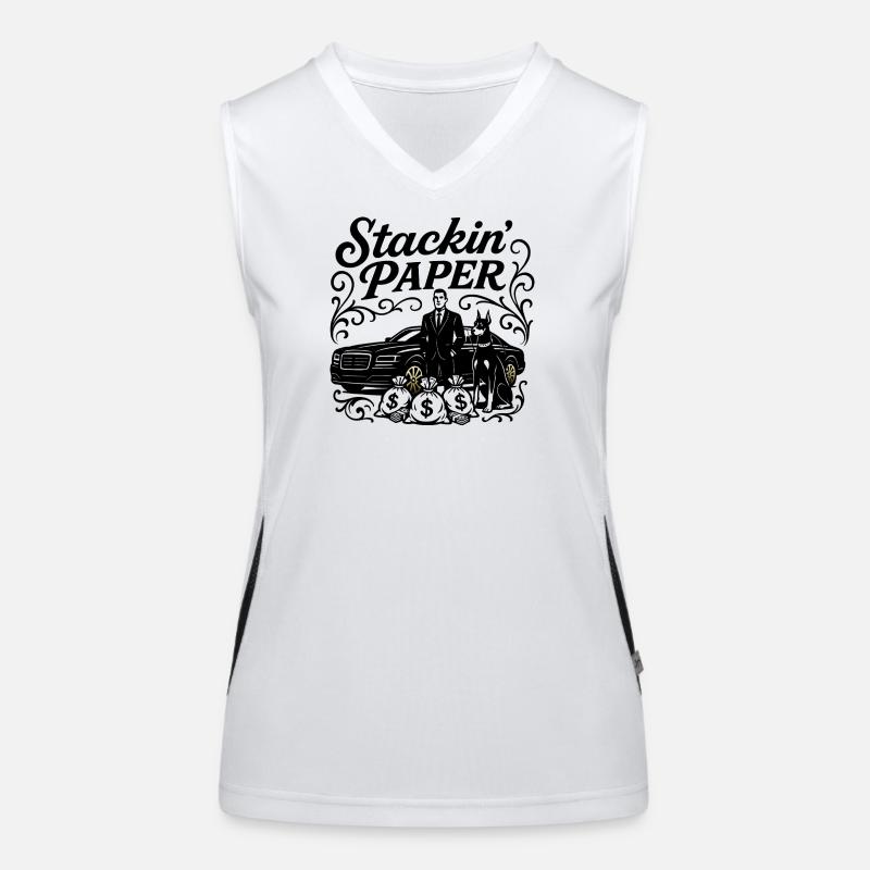 Stackin Paper Funktionelles Kontrast-Tank Top für Frauen