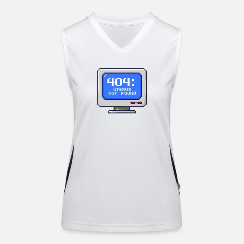 404 : utérus introuvable - Pixel 8 bits Débardeur respirant contrasté Femme