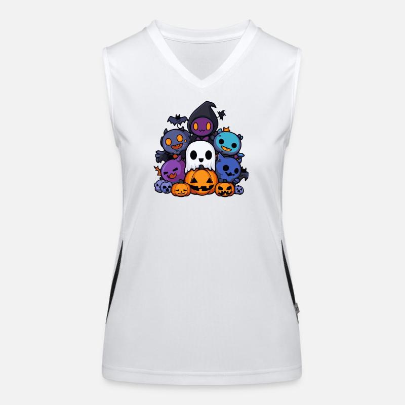 Halloween Party Figures Comic Women's Functional Contrast Tank Top