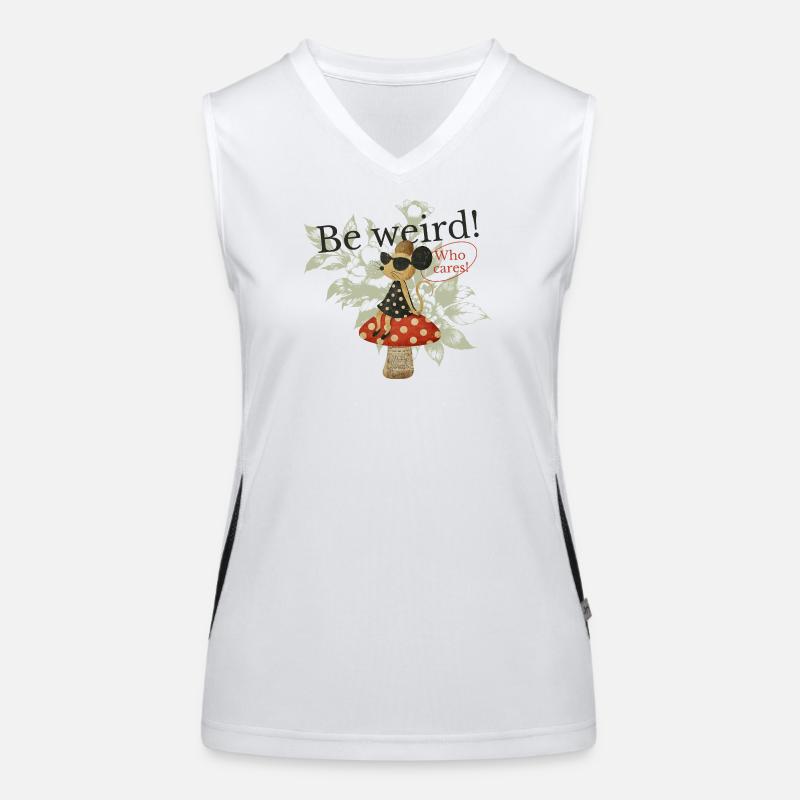 Collage de champignons Be Weird Débardeur respirant contrasté Femme