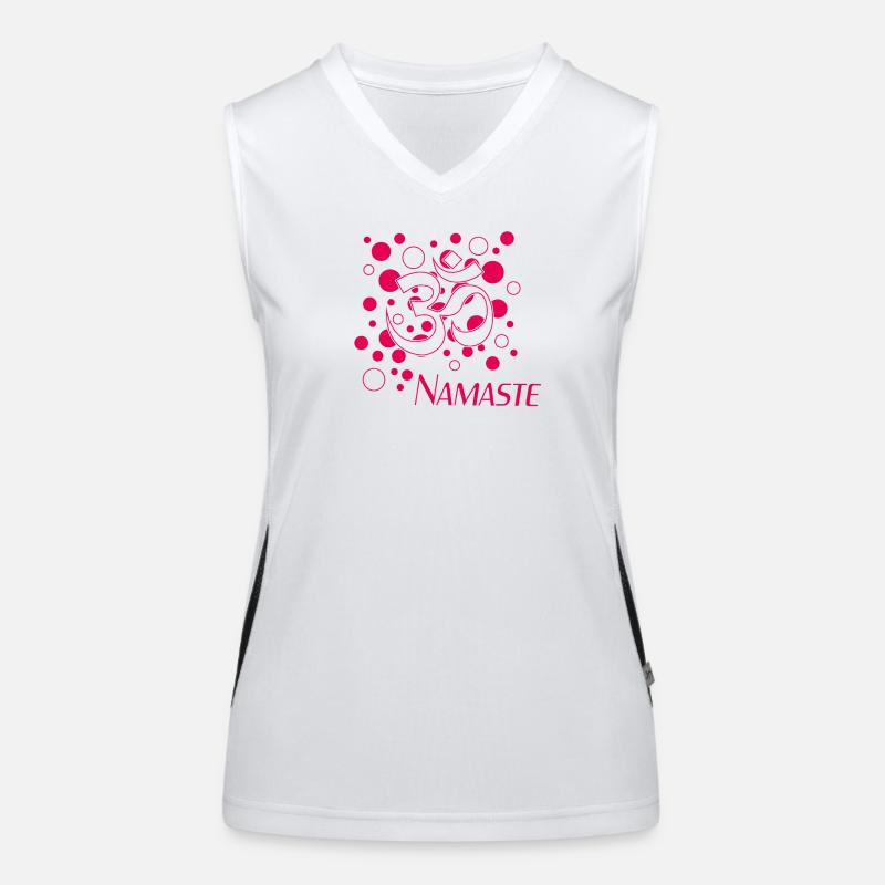 Om Namaste Pink Kreisdesign Funktionelles Kontrast-Tank Top für Frauen