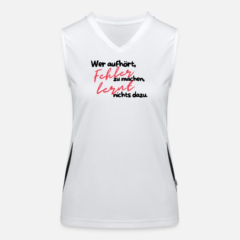 Mistakes teach red writing Women's Functional Contrast Tank Top