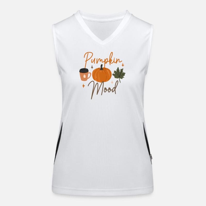 Autumn Pumpkin Mood Coffee Tee Women's Functional Contrast Tank Top