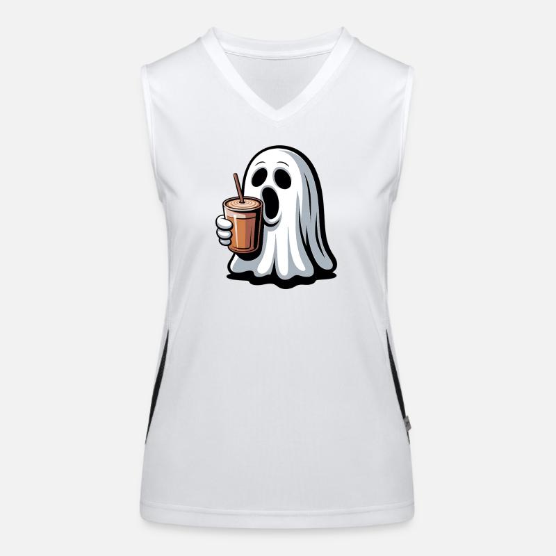 Geist mit Kürbislatte Funktionelles Kontrast-Tank Top für Frauen
