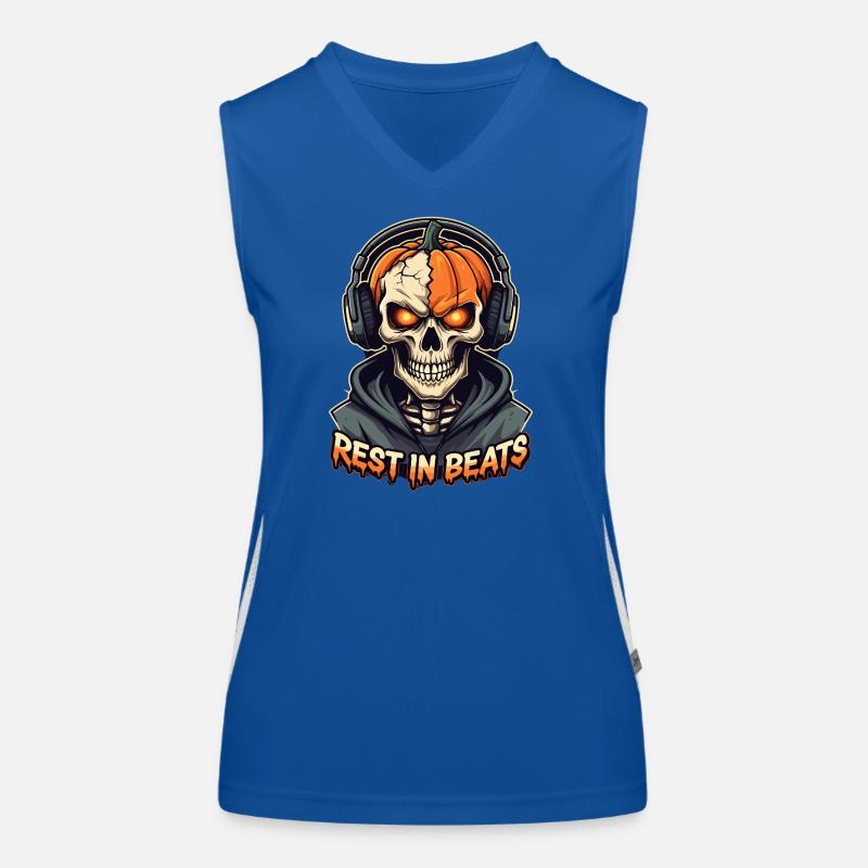 Rest in Beats Skull Kapuzenpullover Funktionelles Kontrast-Tank Top für Frauen