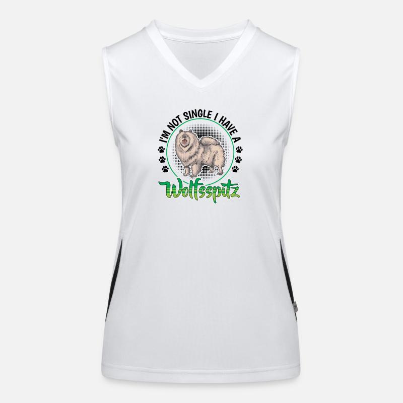 Wolfspitz not single German Wolfspitz Women's Functional Contrast Tank Top