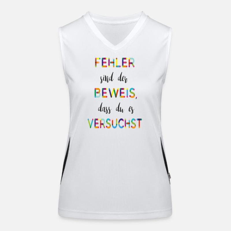 Fehler sind der Beweis – Motivationsspruch Funktionelles Kontrast-Tank Top für Frauen