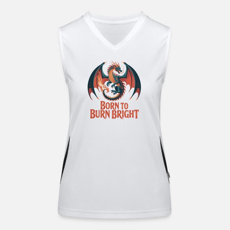 Drache – Born to Burn Bright Funktionelles Kontrast-Tank Top für Frauen
