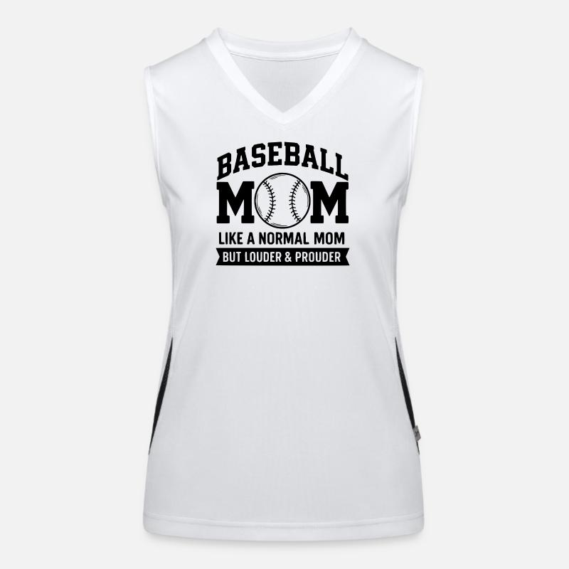 Fière Baseball Maman Citation Baseball Mère Débardeur respirant contrasté Femme