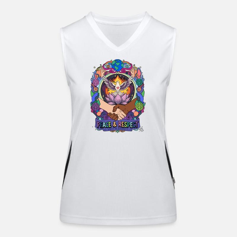 Peace and respect: unity in diversity Women's Functional Contrast Tank Top