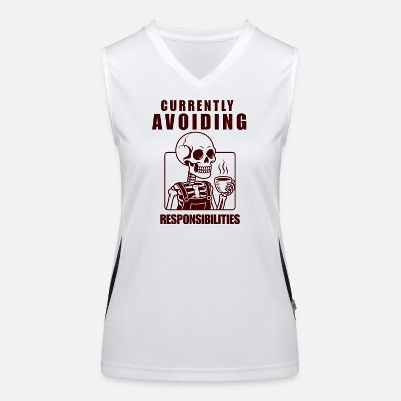 Squelette évitant les responsabilités Conception Débardeur respirant contrasté Femme