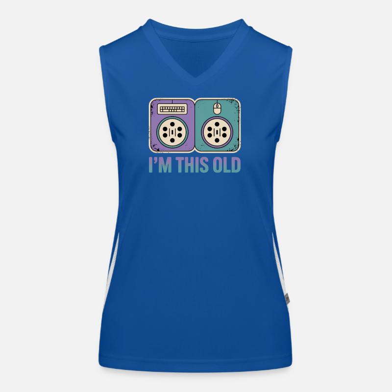 I'm this old - Funny Nerd T-Shirt Women's Functional Contrast Tank Top
