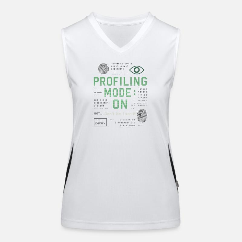 Profiling Mode: ON – True Crime & Mindhunter Shirt Funktionelles Kontrast-Tank Top für Frauen