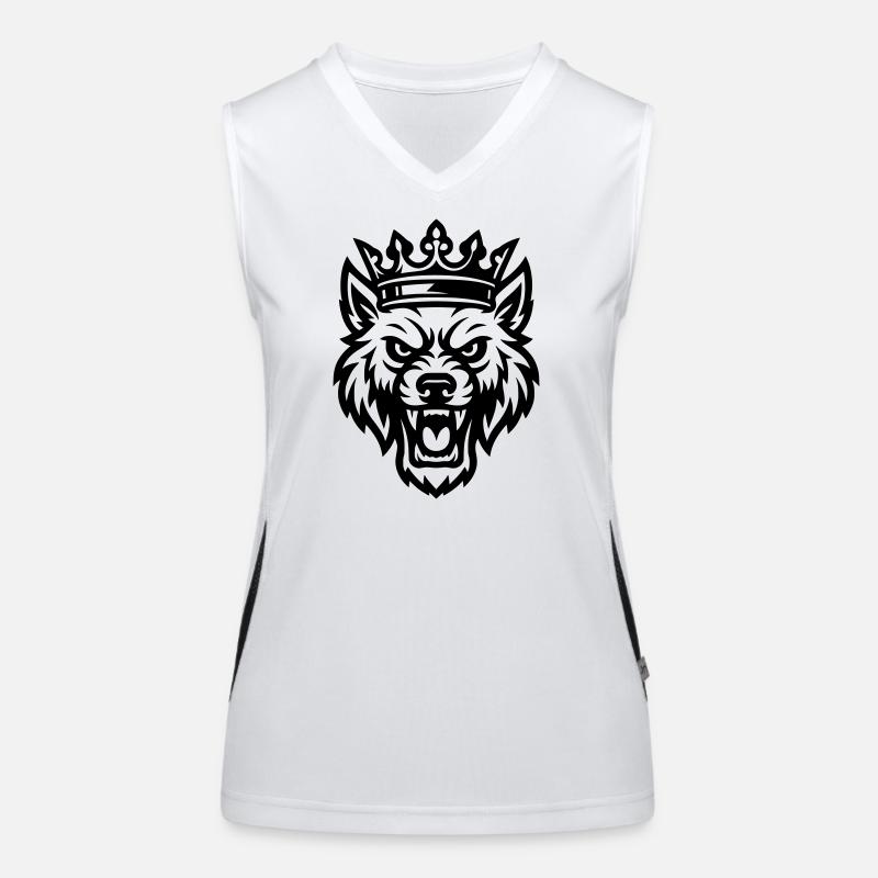 Wolf Funktionelles Kontrast-Tank Top für Frauen