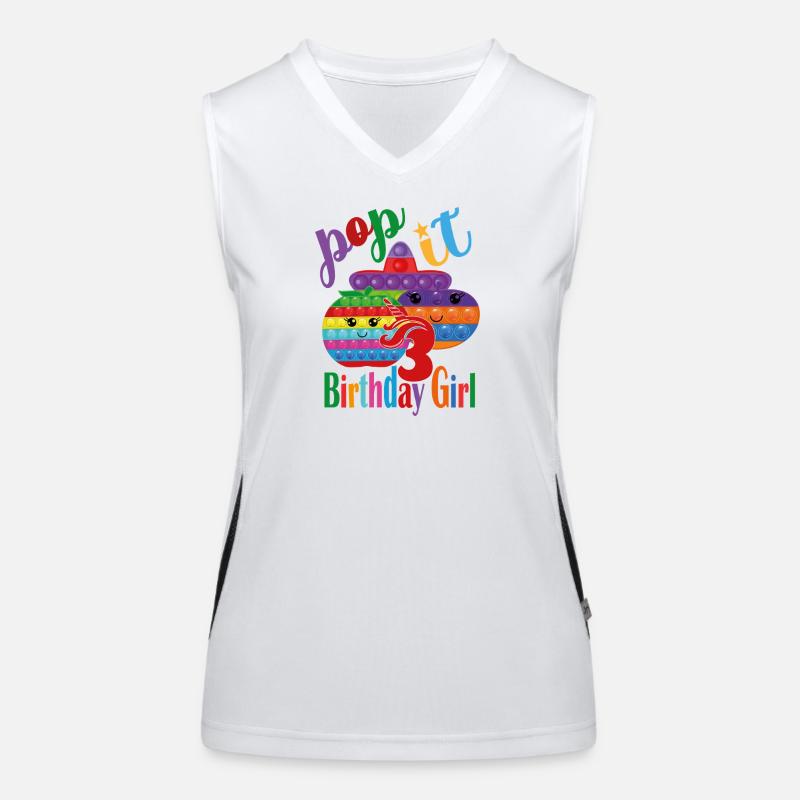 pop-it Geburtstagskind 3 Funktionelles Kontrast-Tank Top für Frauen
