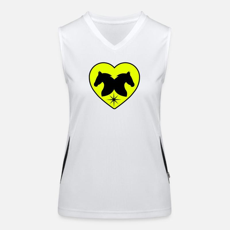 Pferde Funktionelles Kontrast-Tank Top für Frauen