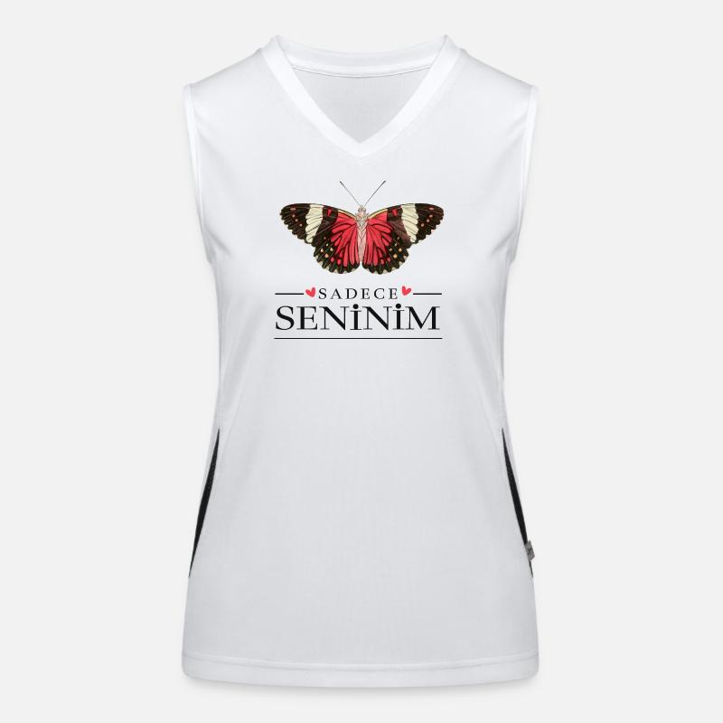 Conception créative de papillons – Sadece Seninim Débardeur respirant contrasté Femme